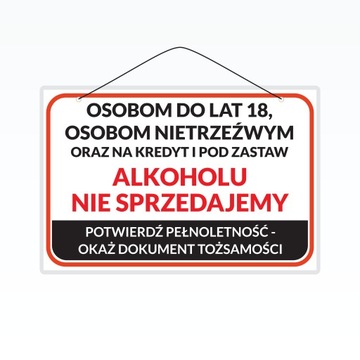 Tabliczka laminowana A5 OSOBOM DO LAT 18 OSOBOM