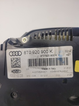 AUDI A5 8T 3.2 FSI PŘÍSTROJOVÁ DESKA BUDÍKY 8T0920900K EU