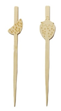 ДЕКОРАТИВНЫЕ БАМБУКОВЫЕ ПАЛОЧКИ 24 ШТУК КЛУБНИКА АРБУЗ 8456