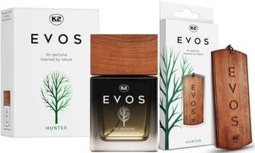 K2 ZESTAW EVOS HUNTER PERFUMY ZAPACH 50ML ZAWIESZKA DO SAMOCHODU AUTA