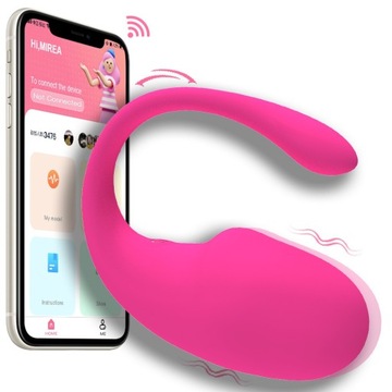 WIBRATOR JAJKO Z APLIKACJĄ ZDALNIE STEROWANY TELEFONEM BLUETOOTH APP