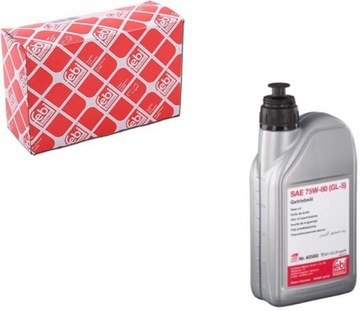 FEBI 40580 OLEJ PRZEKŁADNIOWY 75W80 ŻÓŁTY 1L