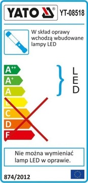LAMPA WARSZTATOWA COB LED 5W + 3W
