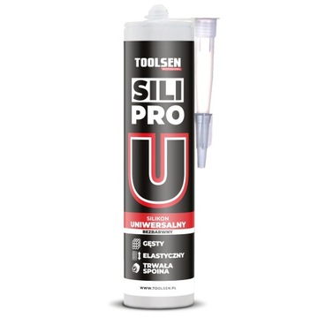 SILIPRO U Silikon UNIWERSALNY BEZBARWNY 310 ml GĘSTY 100% Silikonu