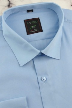 Рубашка мужская, элегантная, гладкая, синяя HIT A175