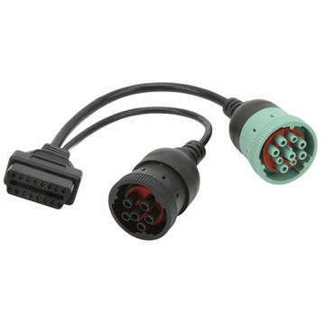 Kabel adapter OBD2 6Pin J1708 9Pin J1939 16.9CM