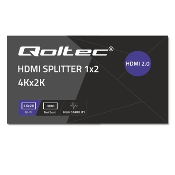Активный разветвитель 2xHDMI 4Kx2K 6 Гбит/с, 60 Гц, высокая стабильность