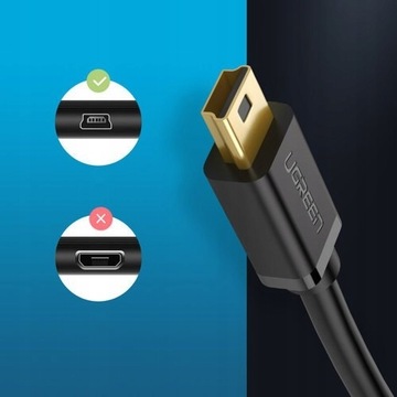 позолоченный USB-кабель mini USB UGREEN