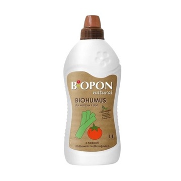 BIOPON NATURAL NAWÓZ BIOHUMUS UNIWERSALNY DO WARZYW I ZIÓŁ 1L ODŻYWCZY