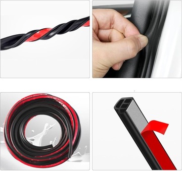 ПРОКЛАДКА КРЫШКИ КРОМКИ ДВЕРИ АВТОМОБИЛЯ 25М, САМОКЛЕЯЩАЯСЯ, УНИВЕРСАЛЬНАЯ