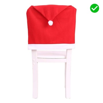 Чехлы на СТУЛЬЯ ШЛЯПА САНТА-КЛАУСА РОЖДЕСТВЕНСКОЕ УКРАШЕНИЕ СПИНКИ