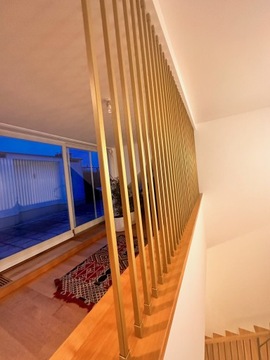 Balustrada pionowa stalowa wewnętrzna harfa na schody SB-11/4 20x20mm 3,9mb