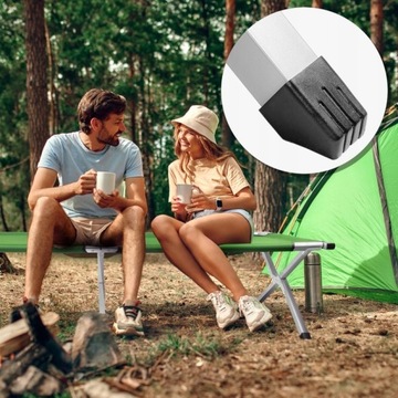 ŁÓŻKO TURYSTYCZNE POLOWE LEŻAK KANADYJKA SKŁADANE DUŻE WYGODNE Z TORBĄ