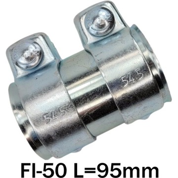 OBEJMA ZŁĄCZE SZTYWNE TŁUMIKA NA RURĘ FI-50 95mm