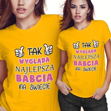 KOSZULKA T-SHIRT DZIEŃ BABCI 2XL TAK WYGLĄDA NAJLEPSZA NA ŚWIECIE JAKOŚĆ