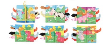 Книжка WOOPIE BABY с хвостами лесных животных, ткань