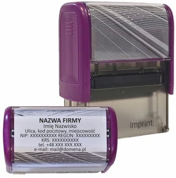 PIECZĄTKA - IMPRINT 13 do 8 linii - TRODAT 8913 - LEKARSKA ELEKTRYK FIRMOWA