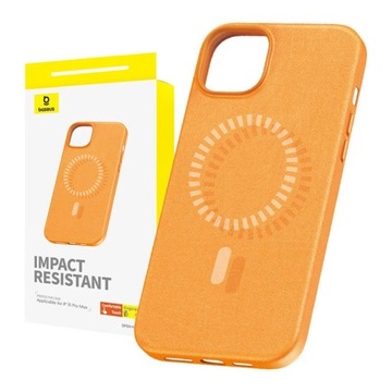 Etui Baseus Fauxther Series Apple iPhone 15 Pro Max (Pomarańczowe)