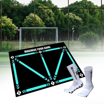 Футбольный тренировочный коврик для занятий спортом на открытом воздухе, тренировочный коврик для футбола с мячом