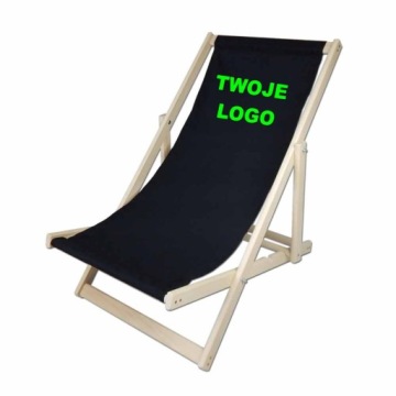 Leżak DREWNIANY Haft Logo Nadruk Reklamowy