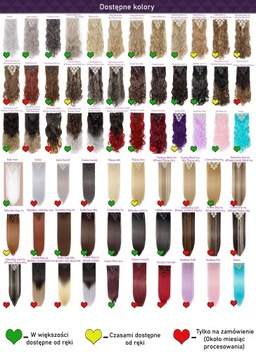 Doczepiane włosy clip in 65 cm ombre brąz szare