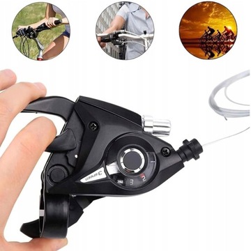 КОМПЛЕКТ ВЕЛОСИПЕДНОГО ПЕРЕКЛЮЧАТЕЛЯ С ЛЕВЫМ ПРАВЫМ ТОРМОЗНЫМ РЫЧАГОМ 3X7, 21 СКОРОСТЬ