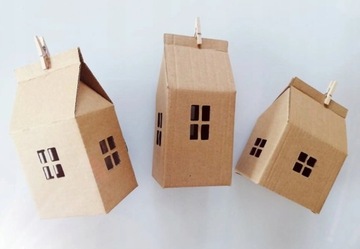 Адвент-календарь «Домики из крафт-бумаги», 24 штуки