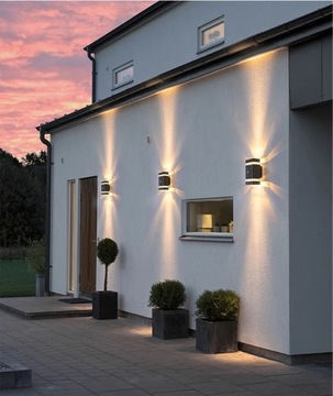 Светодиодный уличный фасадный светильник, садовый бра, датчик движения и сумерек