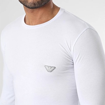 Emporio Armani koszulka longsleeve męska biała 111023-3R512-0010 M