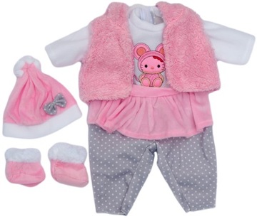 UBRANKO DLA LALKI 45 CM BOBAS BABY ŚPIOSZKI ZESTAW