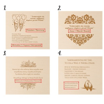 Деревянная свадебная открытка в коробке - Подарок