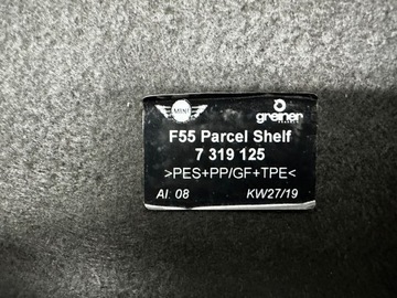 MINI COOPER F55 POLIČKA KUFRU ČERNÁ PĚKNÝ 7319125