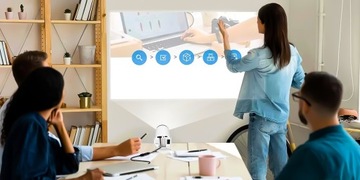 RZUTNIK PROJEKTOR ANDROID TV WIFI FULL HD PRZENOŚNY SMART GŁOŚNIK OSTROŚĆ +