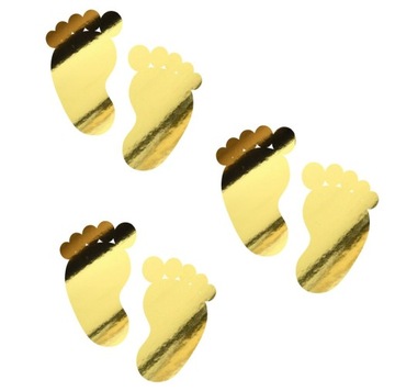 TOPPER na tort STÓPKI NA BOK TORTU STÓPKI CHRZEST BABY SHOWER 6 SZT