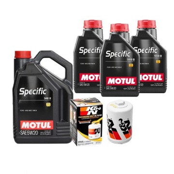 OLEJ MOTUL 5W20 FILTR KN FORD MUSTANG V VI 5.0 V8