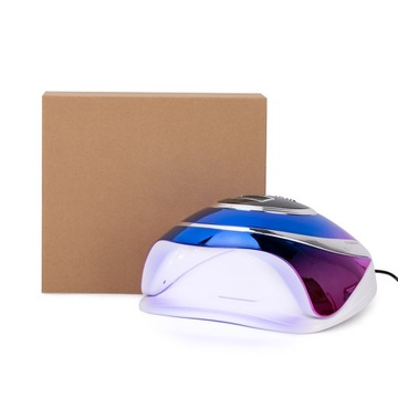 Мощная светодиодная УФ-лампа для ногтей, маникюра, гибридных гелей, двойная, 220 Вт, голографическая радуга