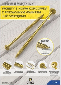 Шурупы столярные по дереву 6х280 TORX С ШАЙБОЙ ГОЛОВКОЙ DMX 50шт.