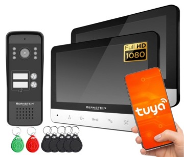 Wideodomofon IP DWURODZINNY WiFi BRELOKI TELEFON