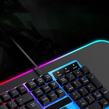 ИГРОВАЯ КЛАВИАТУРА СО СВЕТОДИОДНОЙ ПОДСВЕТКОЙ ДЛЯ ГЕЙМЕРОВ