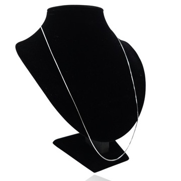 ŁAŃCUSZEK ŻMIJKA STAL CHIRURGICZNA SREBRNY DŁUGI 60cm DŁUGI CIENKI ZE STALI