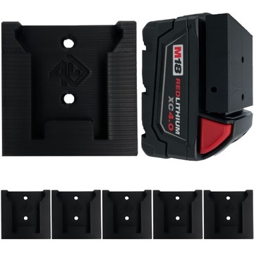 P4U 6x Uchwyt na baterie Milwaukee M18 click