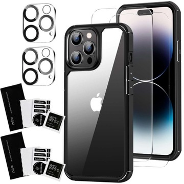 Etui Case do iPhone 14 Pro Max + zestaw 4 szkieł 5