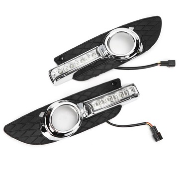 Światła do jazdy dziennej LED DRL żółty biały 2