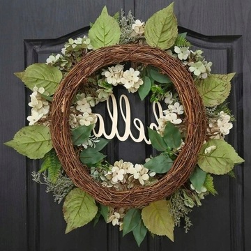 Венок на входную дверь Венок из гортензии