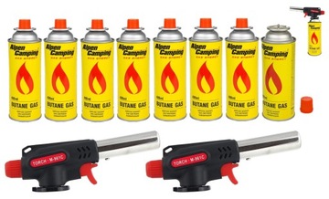 PALNIK GAZOWY NA GAZ FLAME M-961C x2 + 8 KARTUSZY