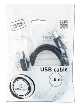 Gembird Kabel USB A USB B 1.80m Czarny