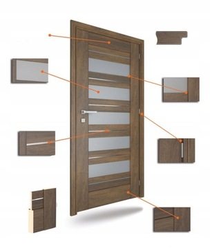 Межкомнатные двери МИЛТОН, черное стекло