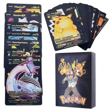 КАРТОЧКИ ПОКЕМОН 3в1 165 штук ЗОЛОТО ЧЕРНОЕ СЕРЕБРО