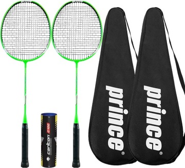 2 x Rakieta do badmintona Prince Power 75 Ti + lotki i pokrowiec