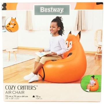 BESTWAY 75116 Кресло-пуф надувное из лисы 70кг